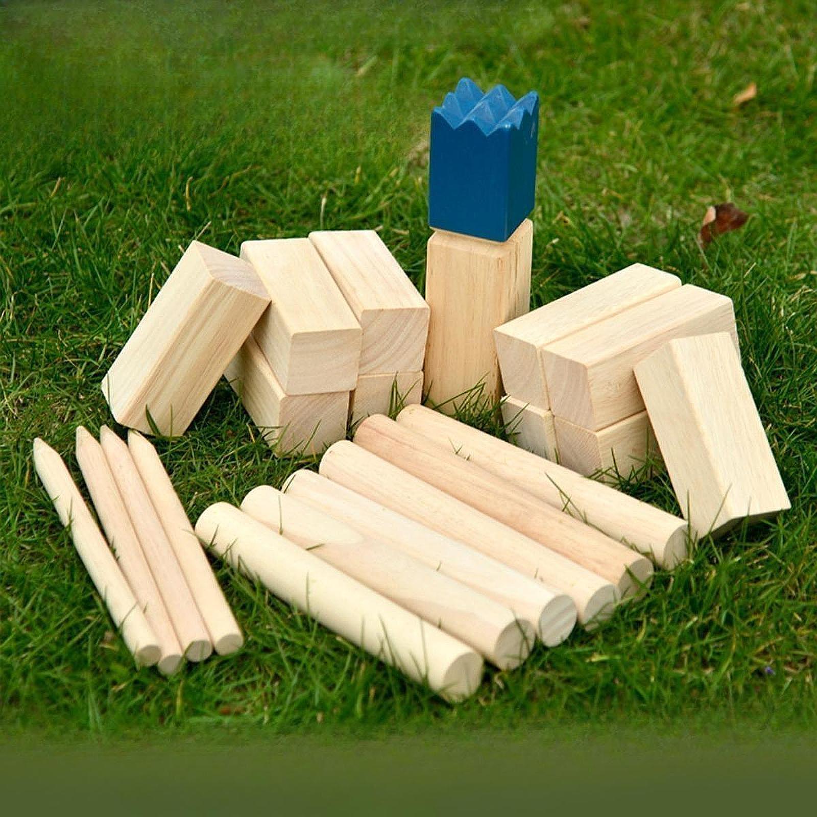 Kubb Game Yard - Juego de Kubb de Madera Premium