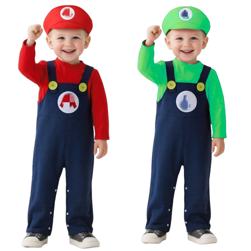 Party Games Switch - Disfraz de fontanero para bebé, traje